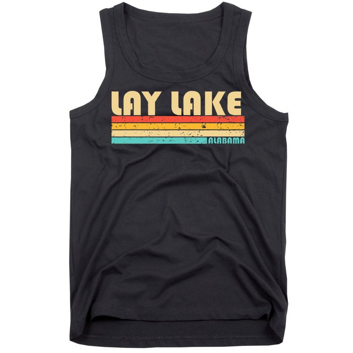 Lay Lake Alabama Funny Fishing Camping Summer Tank Top