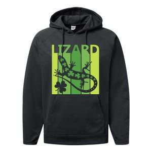 Lucky Lizard Animal St Patrick's Day Irish Gift Performance Fleece Hoodie