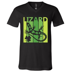 Lucky Lizard Animal St Patrick's Day Irish Gift V-Neck T-Shirt