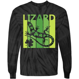 Lucky Lizard Animal St Patrick's Day Irish Gift Tie-Dye Long Sleeve Shirt