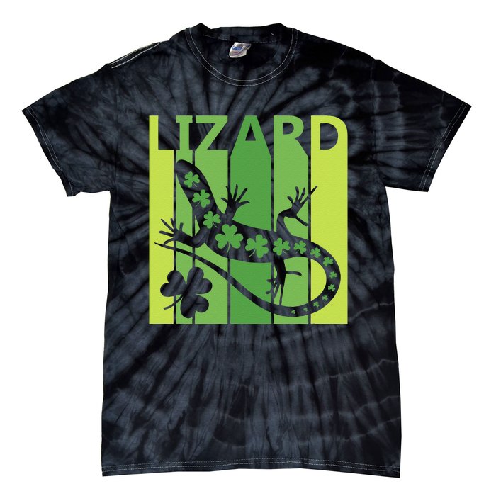 Lucky Lizard Animal St Patrick's Day Irish Gift Tie-Dye T-Shirt