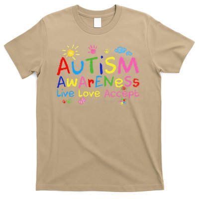 Live Love Accept Autism Awareness Women T-Shirt