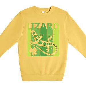 Lucky Lizard Animal St Patrick's Day Irish Gift Premium Crewneck Sweatshirt