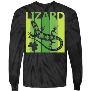 Lucky Lizard Animal St Patrick's Day Irish Gift Tie-Dye Long Sleeve Shirt