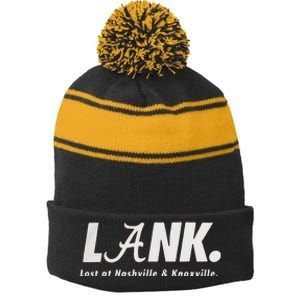 L.A.N.K Lost At Nashville & Knoxville Stripe Pom Pom Beanie