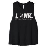 L.A.N.K Lost At Nashville & Knoxville Women's Racerback Cropped Tank