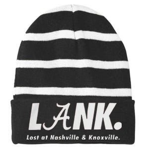 L.A.N.K Lost At Nashville & Knoxville Striped Beanie with Solid Band