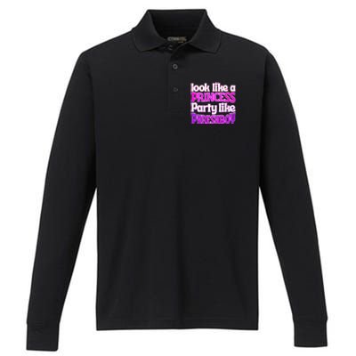 Look Like A Princess Party Like Phreshboy Performance Long Sleeve Polo