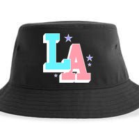LA LOS ANGELES VARSITY TYPOGRAPHY Sustainable Bucket Hat