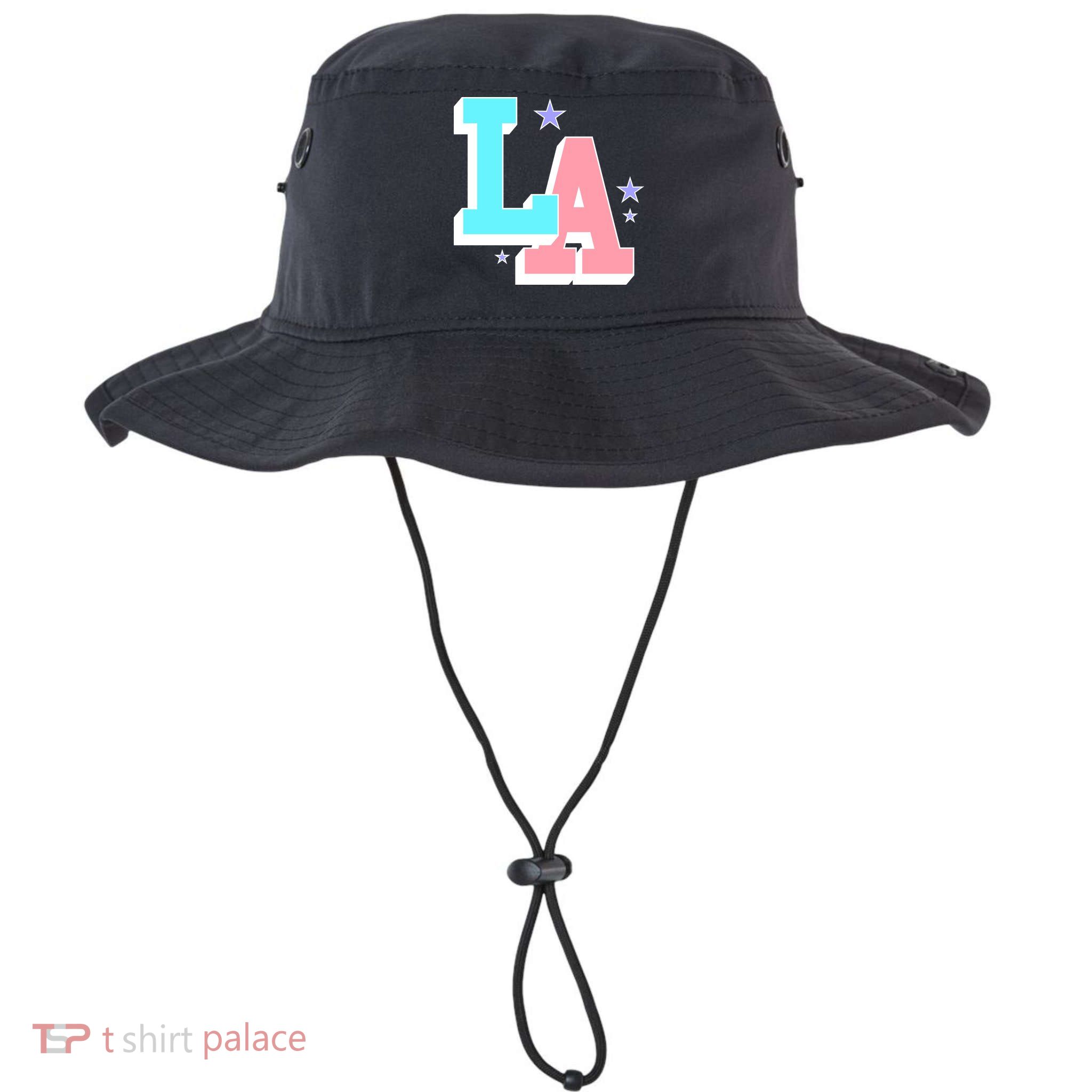 LA LOS ANGELES VARSITY TYPOGRAPHY Bucket Hat