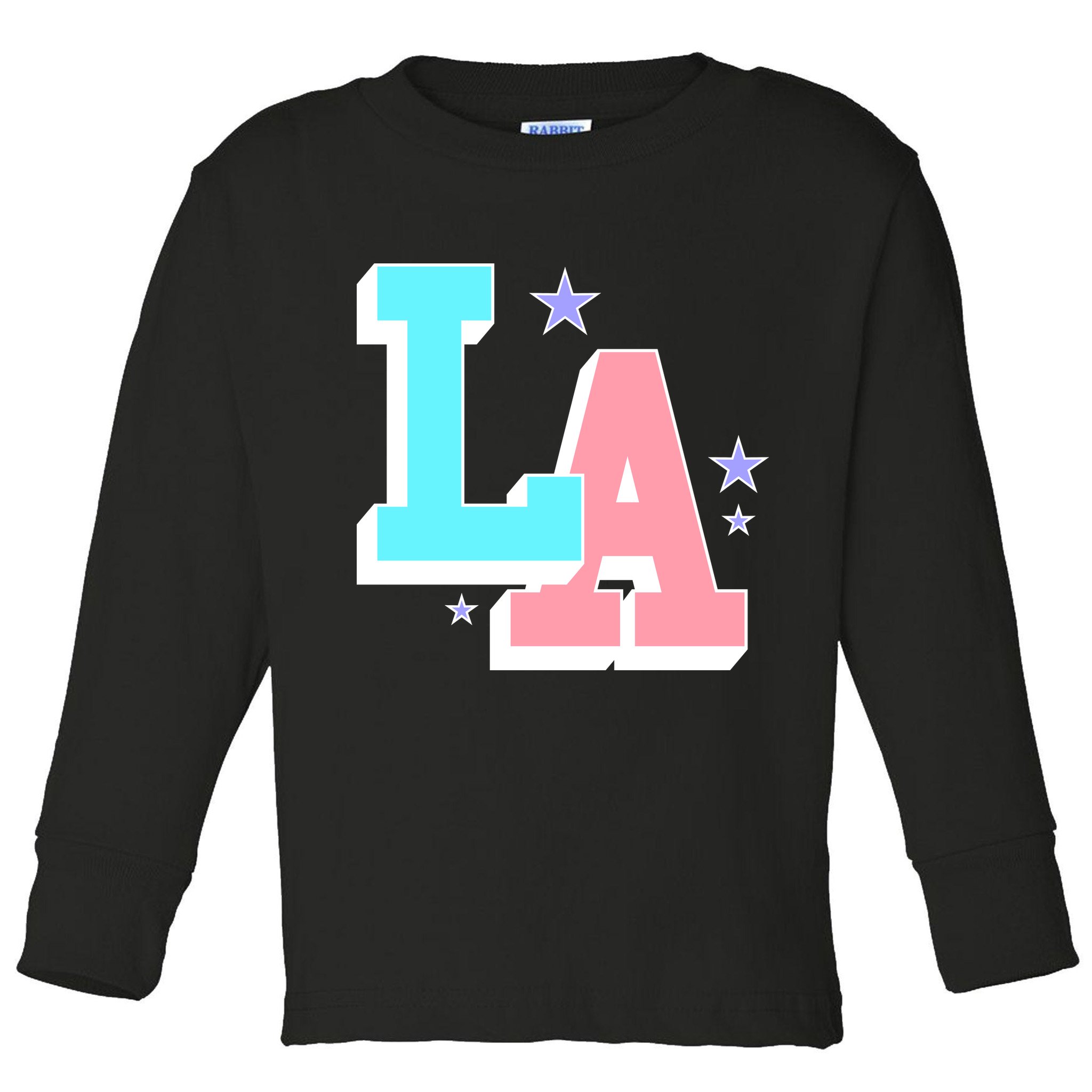 LA LOS ANGELES VARSITY TYPOGRAPHY Toddler Long Sleeve Shirt