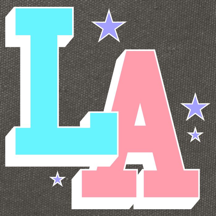 LA LOS ANGELES VARSITY TYPOGRAPHY Cotton Canvas Backpack