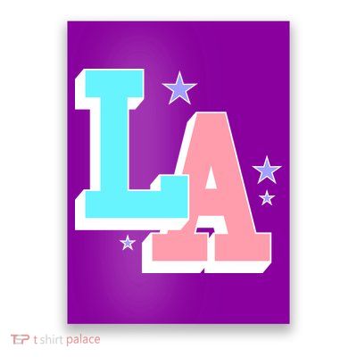 LA LOS ANGELES VARSITY TYPOGRAPHY Poster