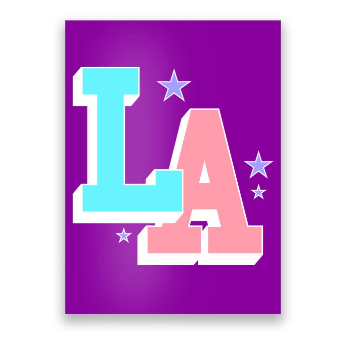 LA LOS ANGELES VARSITY TYPOGRAPHY Poster