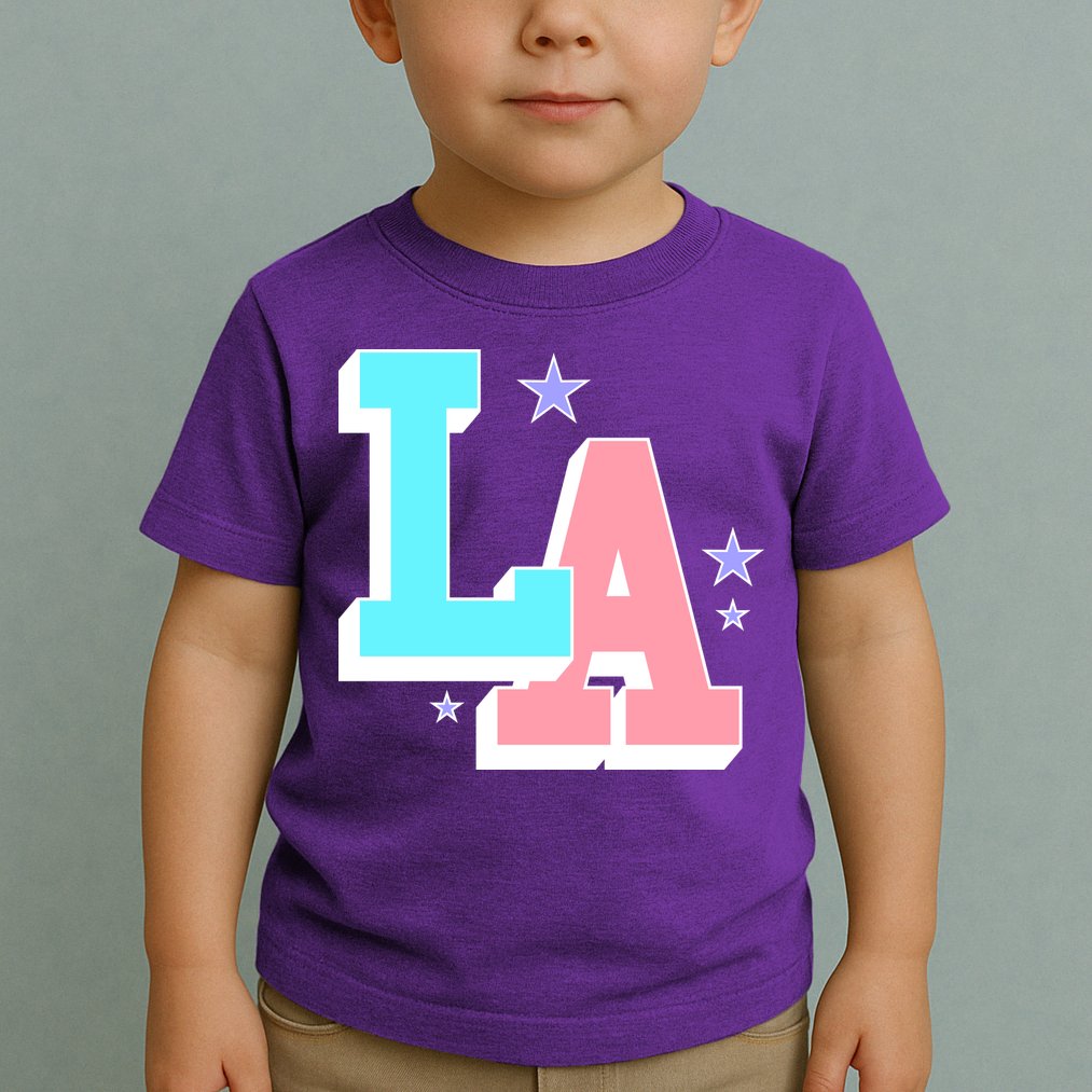 LA LOS ANGELES VARSITY TYPOGRAPHY Toddler T-Shirt