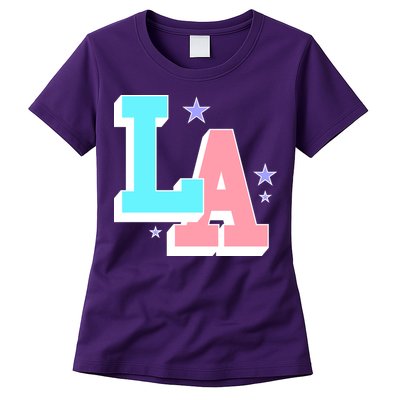 LA LOS ANGELES VARSITY TYPOGRAPHY Womens T-Shirt