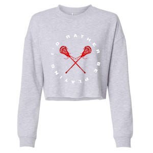 Lacrosse Cropped Pullover Crew