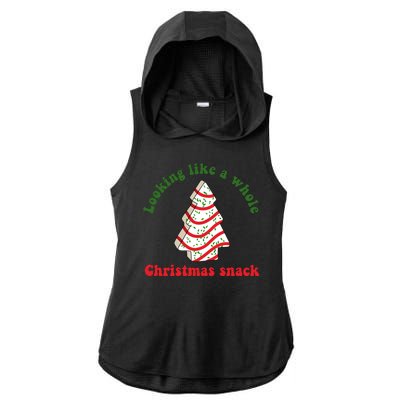 Looking Like A Whole Christmas Snack Ladies PosiCharge Tri-Blend Wicking Draft Hoodie Tank