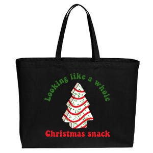 Looking Like A Whole Christmas Snack Cotton Canvas Jumbo Tote