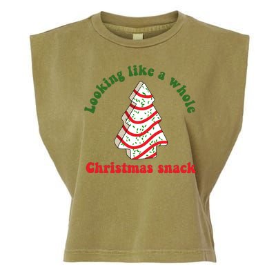 Looking Like A Whole Christmas Snack Garment-Dyed Women's Muscle Tee