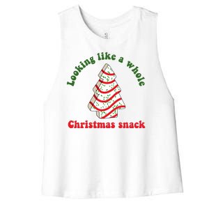 Looking Like A Whole Christmas Snack Women's Racerback Cropped Tank