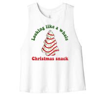 Looking Like A Whole Christmas Snack Women's Racerback Cropped Tank