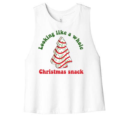 Looking Like A Whole Christmas Snack Women's Racerback Cropped Tank