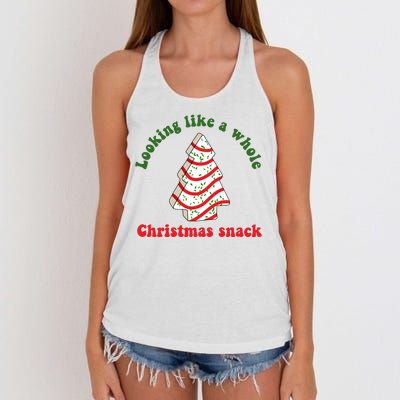 Looking Like A Whole Christmas Snack Women's Knotted Racerback Tank