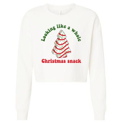 Looking Like A Whole Christmas Snack Cropped Pullover Crew