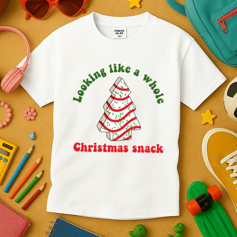Looking Like A Whole Christmas Snack Kids T-Shirt