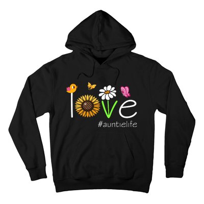 Love Life Auntie Cute Matching Family For Auntie Hoodie