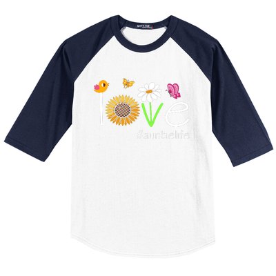 Love Life Auntie Cute Matching Family For Auntie Baseball Sleeve Shirt