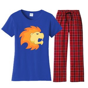 Leo Lion Astrology Horoscope Teens Backprint Gift Women's Flannel Pajama Set