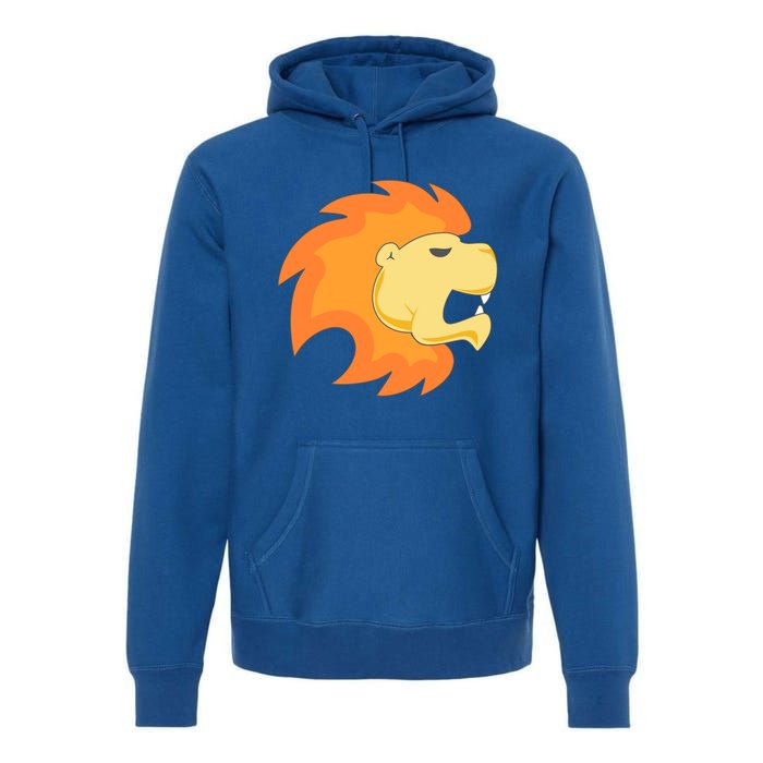 Leo Lion Astrology Horoscope Teens Backprint Gift Premium Hoodie