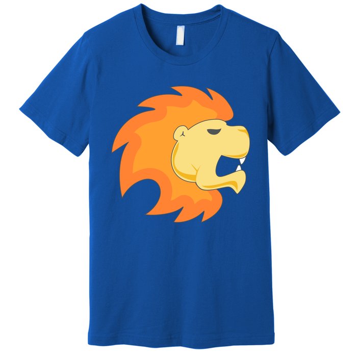 Leo Lion Astrology Horoscope Teens Backprint Gift Premium T-Shirt