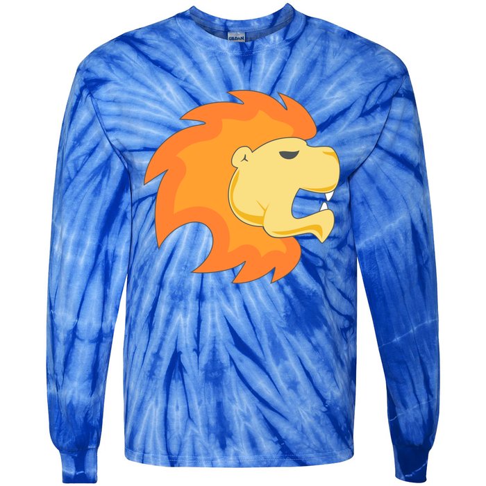 Leo Lion Astrology Horoscope Teens Backprint Gift Tie-Dye Long Sleeve Shirt