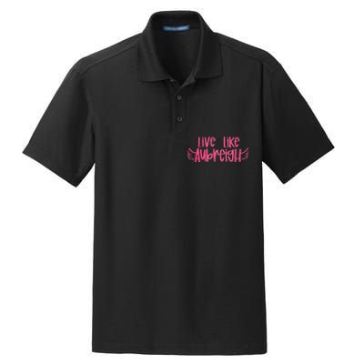 Live Like Aubreigh Dry Zone Grid Polo