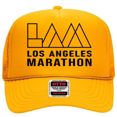 LA Los Angeles Marathon High Crown Mesh Back Trucker Hat