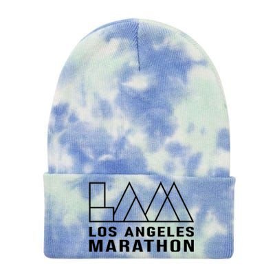 LA Los Angeles Marathon Tie Dye 12in Knit Beanie