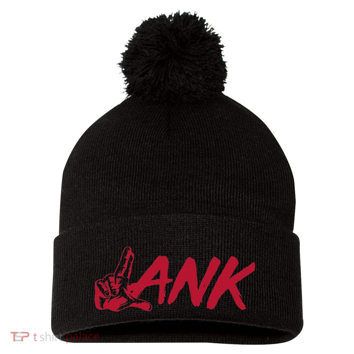 L.A.N.K Let All The Naysayers Know Pom Pom 12in Knit Beanie