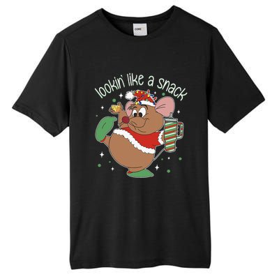 Looking Like A Snack Christmas Mouse Boujee Santa Xmas Tall Fusion ChromaSoft Performance T-Shirt