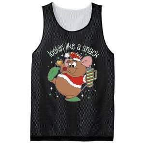 Looking Like A Snack Christmas Mouse Boujee Santa Xmas Mesh Reversible Basketball Jersey Tank