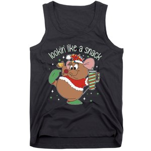 Looking Like A Snack Christmas Mouse Boujee Santa Xmas Tank Top