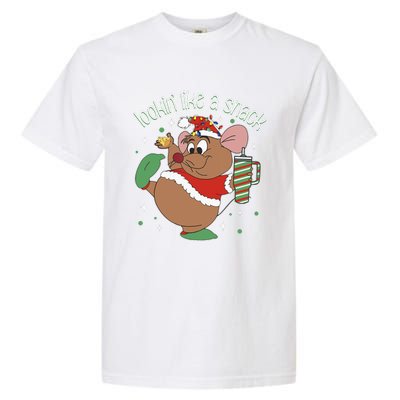 Looking Like A Snack Christmas Mouse Boujee Santa Xmas Garment-Dyed Heavyweight T-Shirt