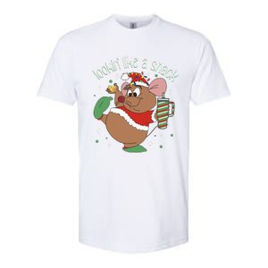 Looking Like A Snack Christmas Mouse Boujee Santa Xmas Softstyle CVC T-Shirt