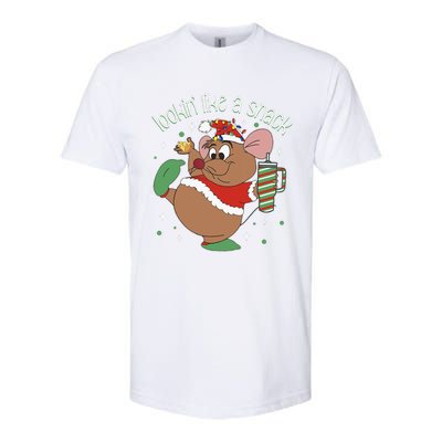 Looking Like A Snack Christmas Mouse Boujee Santa Xmas Softstyle® CVC T-Shirt