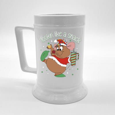 Looking Like A Snack Christmas Mouse Boujee Santa Xmas Beer Stein