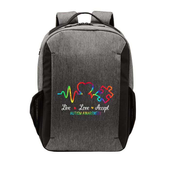 Live Love Accept Autism Awareness Vector Backpack