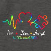 Live Love Accept Autism Awareness Vector Backpack