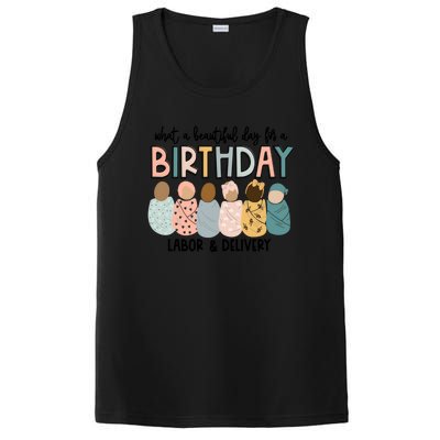 Labor L And D Nurse Swaddle Beautiful Day Birthday Gift PosiCharge Competitor Tank